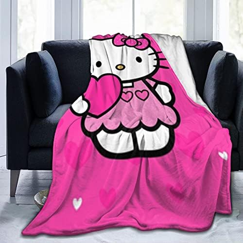 FOPDVIZ CARTONI CAT pokrivač flanela meko baca za djecu za djecu za odrasle krevet dnevni boravak 50''x40
