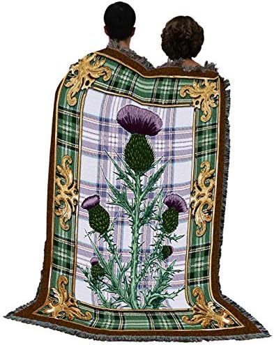 Weavers Pure Country Weavers - Nacionalni cvijet Cvjetnik Thistle pokrivač - poklon tapiserija - tkani od