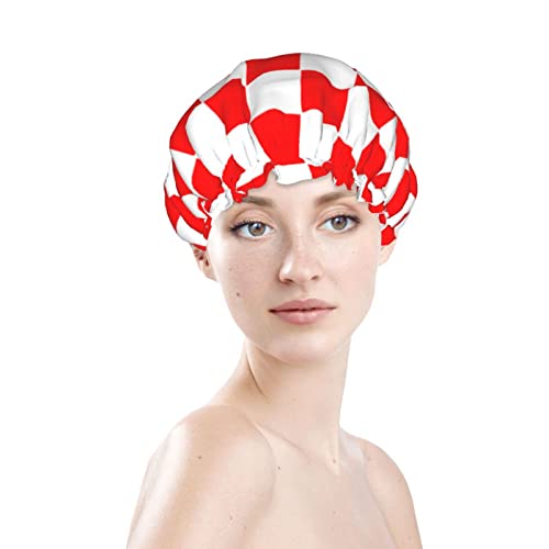Žene za višekratnu tehničku hajsku hamsku kosu Classic Crveno-bijelo Karirani dvostruki slojevi vodootporni