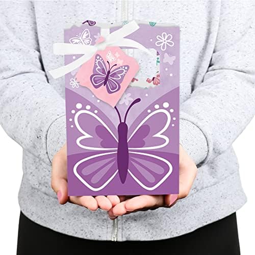 Velika tačka sreće prekrasan leptir - cvjetni kutiji za tuširanje ili rođendan - set od 12