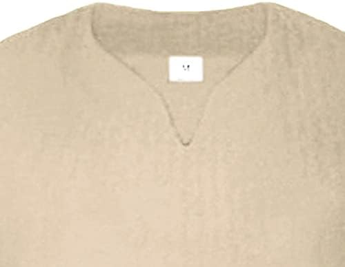 Muška majica kratki rukav klasična košulja pamučni vrhovi ljetna bluza lagani Casual V izrez