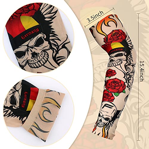 Fasoty tetovaže za muškarce za muškarce, privremene tattoo rukave 12pcs set umjetnosti lažni