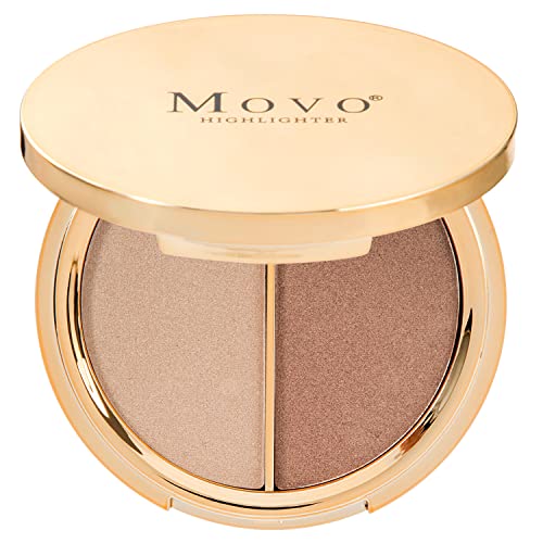 Movo highlighter Palette 2 u 1 Glow Golden & amp; bronzer Highlighter makeup Palette trajni