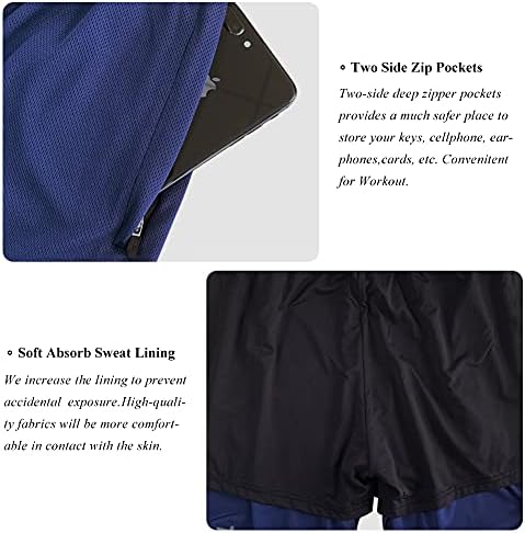 Wangdo muške kratke hlače za vježbanje 7 kratke hlače za trčanje atletske biciklističke hlače za teretanu