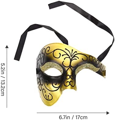 Amosfun masquerade maska ​​poluočena maska ​​Halloween Masquerade Party Cosplay maska