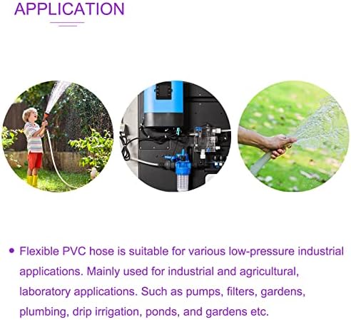 Dmiotech 16mm ID 20mm od Clear PVC cijevi Fleksibilno prozirno crijevo vinilno cijevi za vodu, zrak, ulje