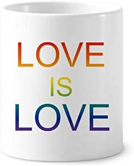 LGBT dugačka zastava Ljubav je ljubavna četkica za zube šalica od keramičkog stalak za olovke