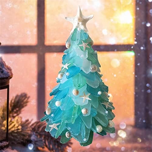 Gorwit Božićne ukrase drvca slatka mini stablo oblika za zabavu Soba Obiteljski stol ukras 2 komada