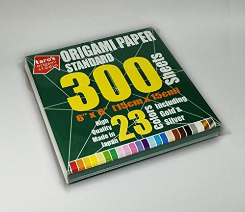 [Taro's Origami Studio] Standard 6 inča Jednostrana 23 boje 300 listova Square Easy Foll Premium japanski