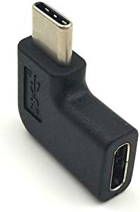 Bluexin USB C Tip C muški do ženskog adaptera, desno i lijevo uglove 90 stupnjeva USB-C USB 3.1
