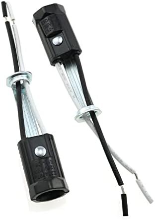 E-izvanredan 5kom E12 lampa utičnica držač lampe kandelabra baza E12 sa žičanim vodovima, Crna