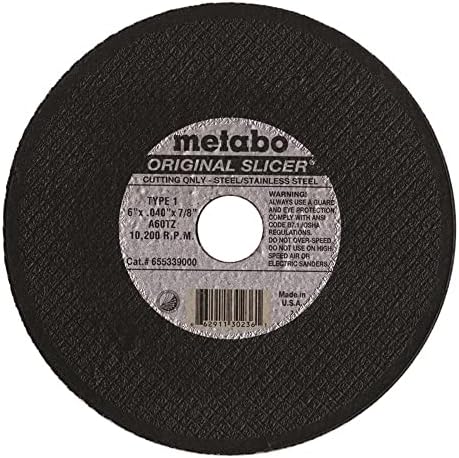 Metabo  - Primjena: čelik/nehrđajući čelik-4 1/2 x .040 x 7/8 - A60tz Original Slicer, Tip 1