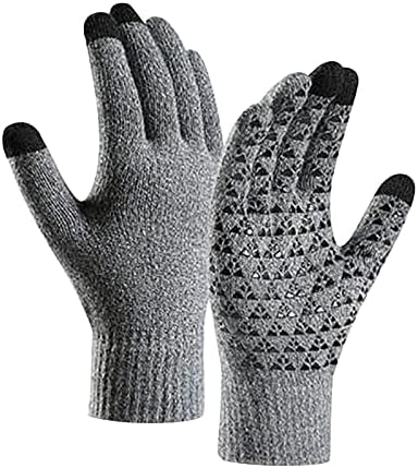 Qvkarw ove tople rukavice jesen i zimsko runo i guste ekran pletene rukavice za biciklističke hladne i neklizajuće