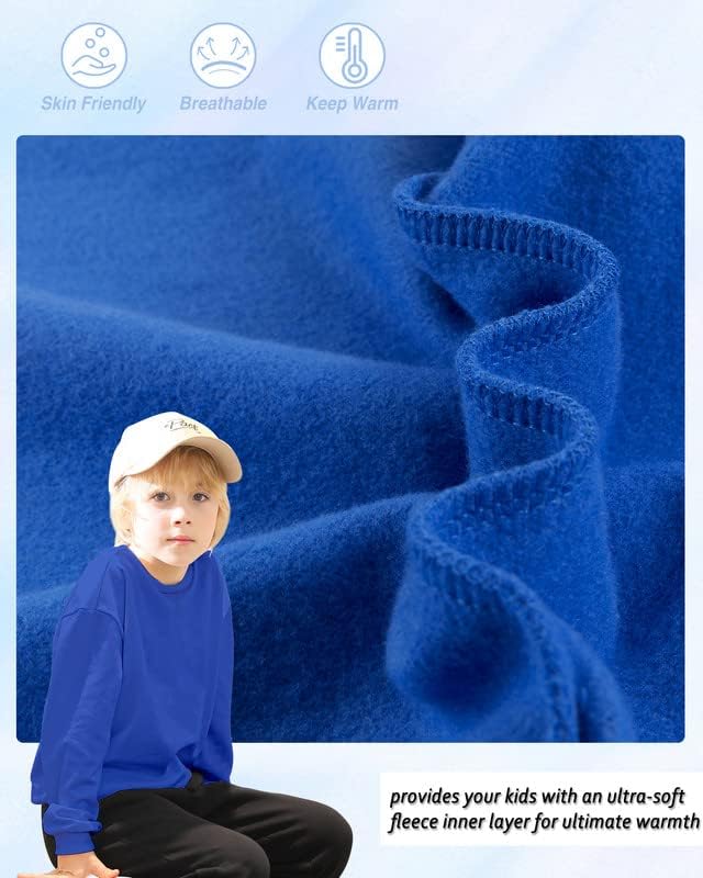 Jiahong dječja fleece duksela meka pamučna košulja s dugim rukavima dugih rukava za dječake ili djevojke