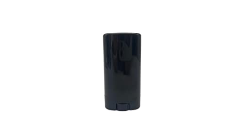 Crni ovalni dezodorans kontejner - prazan - .50 unca - plastična cijev za ponovno punjenje za diy dezodoransi