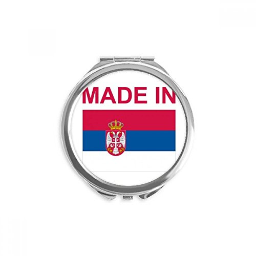 Made In Serbia Country Love Ručno Kompaktno Ogledalo Okruglo Prenosivo Džepno Staklo