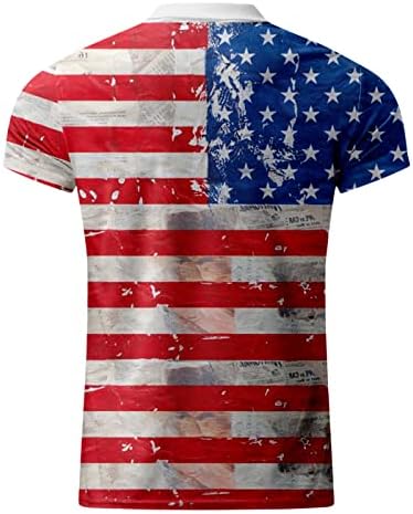 Ruiruilico Muške američke zastave Polo košulje Patriotic 4. jula Tee majice Ljetne casual slobodne kratke rukave