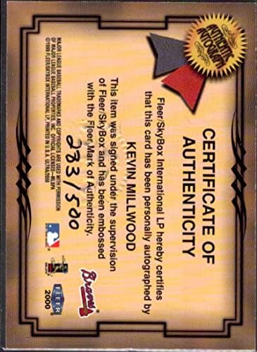 Kevin Millwood Card 2000 Ultra svježa tinta br. 41