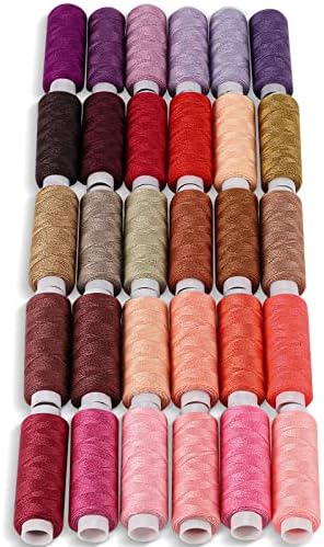 Ciaraq setovi za šivanje navoja, poliester 60 boja 250 metara po kalemima za ručno šivanje i vez