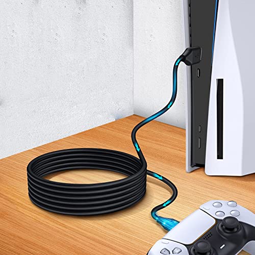 Kabel za punjač za PS5 kontroler USB tip C daljinski kabel za daljinsko punjenje, paket od 2