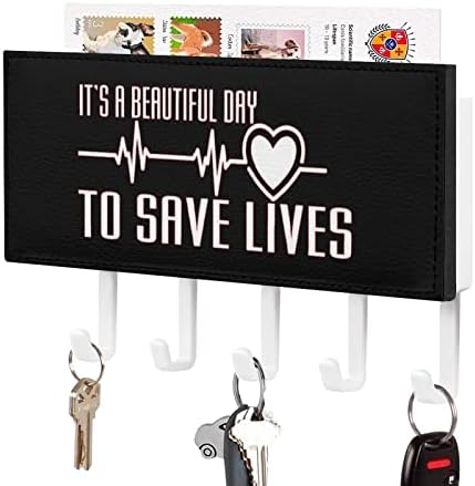 Lijep dan za uštedu života kožnog držača ključeva na zid montiranom pošti Organizator ključeva vješalica