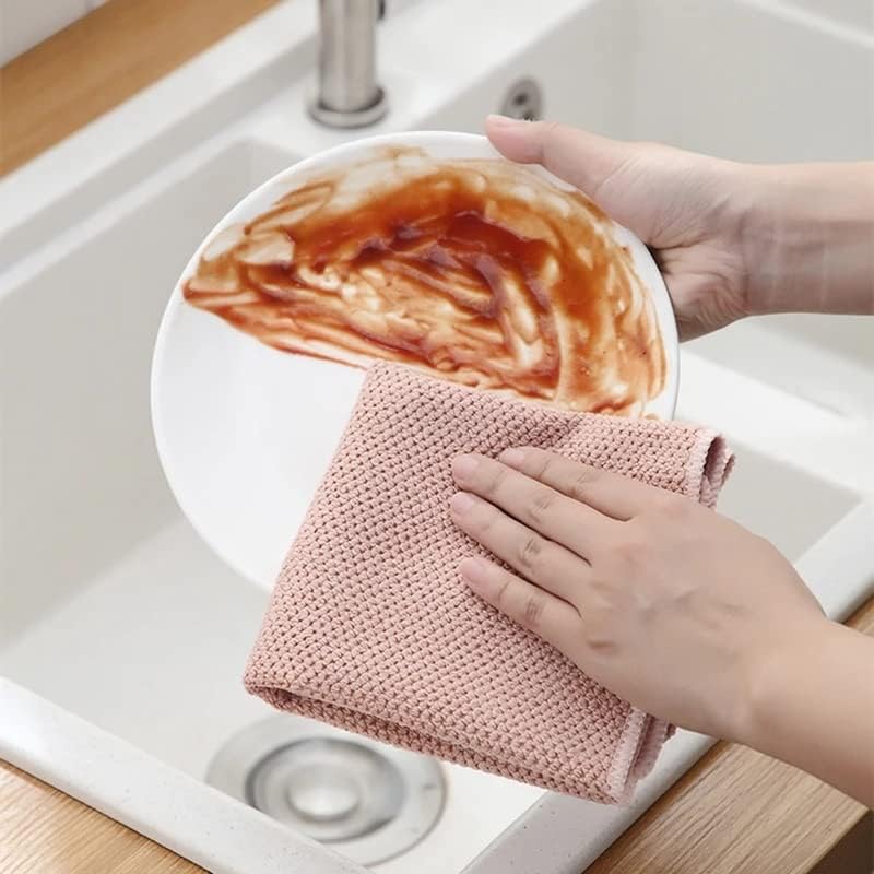 Zyjbm 6pcs Kuhinja Anti-mast brisači Postavite mikrofiber Obrišite krpu za pranje rublja višenamjenski