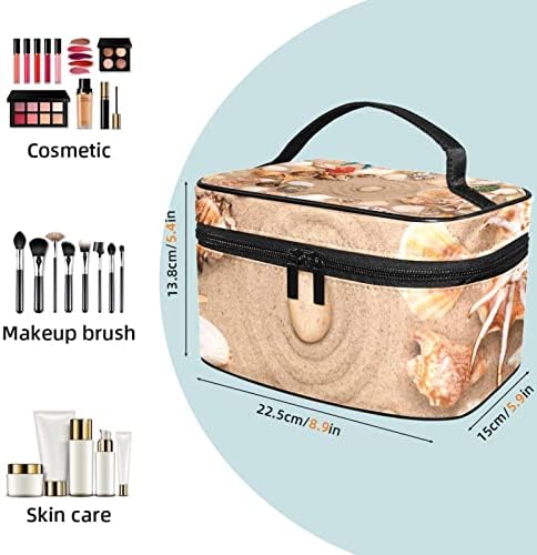 Toaletna torba, putni šminka kozmetička torba za žene muškarci, školjki sa šljokicama Starfish Beach