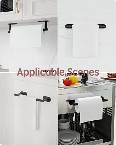 WZKALY MATTE CRNI papirni ručnik + toaletni držač za papir samoljepljivi ili zidni montirani