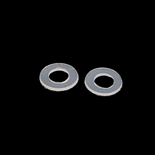 X-dree m3 x 6mm x 0,5 mm ravna najlonska izolacija zaptivku za plijesni prstenje bijela 100 kom (m3