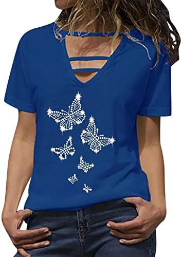 Ženska pamučna majica s dugim rukavima Ženska vruća bušilica Tink t majice V izrez Ljetni