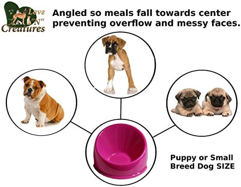 Love N Creatures - Mess besplatno jelo za hranu za kućne ljubimce-bokser, buldog, Pug Puppy feeding Bowl-najbolje