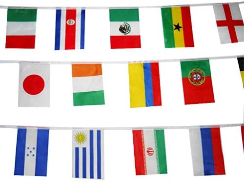 Lioobo Kina zastava 200 zemalja String zastave za ukrase stranke Bars Sportski klubovi Školske festivali Proslave