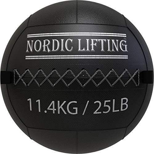 Nordic Lifting Wall Ball 25 lb paket sa cipelama Venja Veličina 7-crna crvena