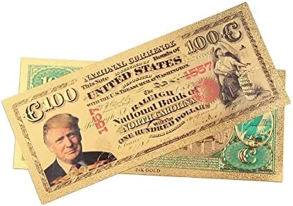 Luckybambo Trump Zlatni dolar, autentični predsjednik od 100 dolara Donald Trump 24kt pozlaćena komemorativna