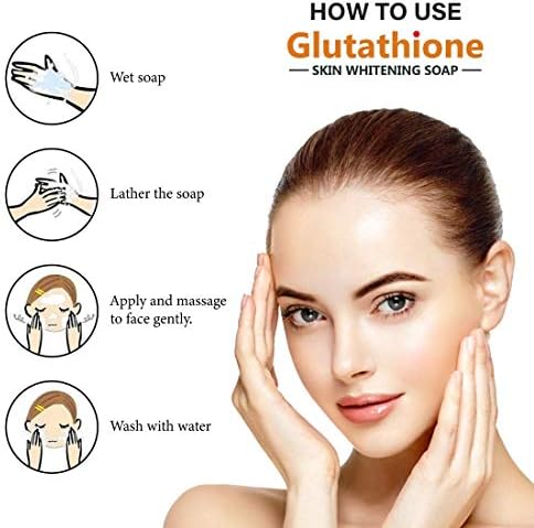 Buffo Glutathione Papaya sapun za izbjeljivanje kože, sa vitaminom E & C za posvjetljivanje kože & posvjetljivanje,