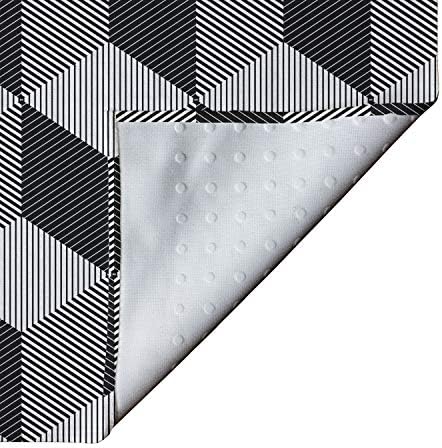 FAMESONNE Crno-bijelo joga ručnik, jednobome Kombicija sa apstraktnom 3D dizajnerima optička iluzija,
