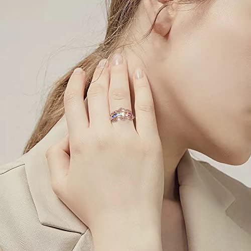 2023 NOVI CROWN SET Zircon Rose Gold Prsten za žene Modni nakit Popularni dodaci za suprugu