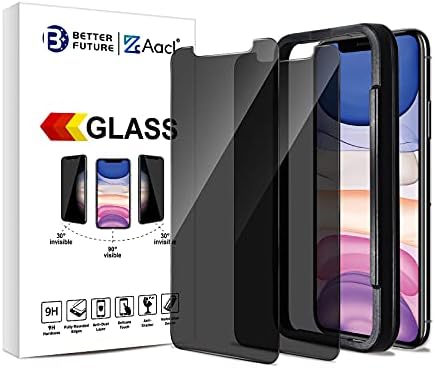 Aacl Glass Zaštita ekrana za privatnost za iPhone 11 / XR, 6.1-inčni,Anti Spy kaljeno staklo Film, 2-Pack