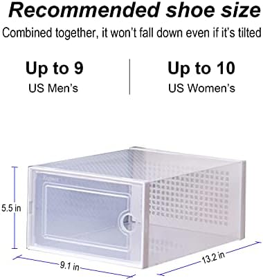 Kutije za pohranu Tenisica Clear Clear Clear Box kan za poklopac poklopca zaslon za cipele s kapljicom s kapljicom