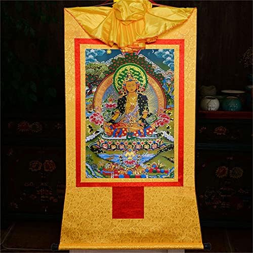 Gandhanra Ksitigarbha, Tibetanska Thangka slikarska Umjetnost,budistička Thangka brokat,Buda tapiserija sa svitkom