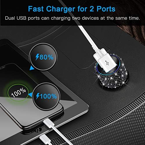 Otostar Dual USB Car Charger, 4.8 a izlaz, Bling Crystal Diamond Car Decorations dodatna oprema