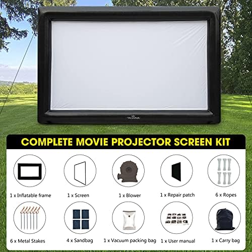 Talvania ekran projektora na naduvavanje 18 Stopa za duvaljku za gledanje TV filmova na otvorenom i u zatvorenom