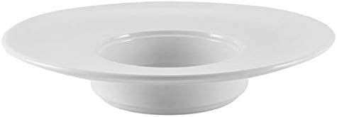 CAC China RCN-309 Clinton 5 oz Porcelain okrugla Široka Rim Pasta Bowl, 9 Prečnik za 1-3 / 4, super bijeli