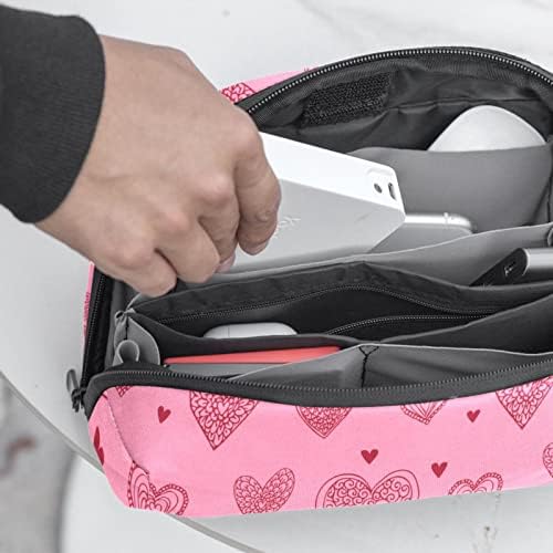 Vodootporna torbica za šminkanje Retro Pink Love Heart torba za šminkanje Organizator putna toaletna torba sa