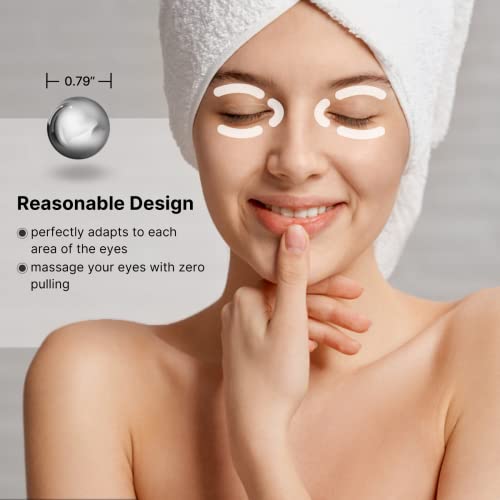 Qoowo Eye Roller 2-u-1 Dizajn Enyle krema za oči i ledeni valjak, alat za masažer za lice za