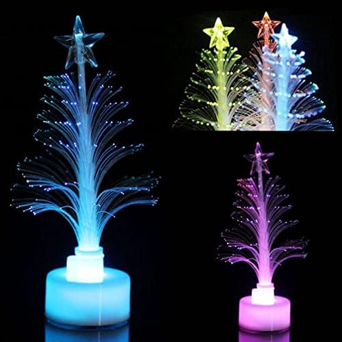 Optički božićni stablo za božićne vlakne TOP-a TOP umjetni Xmas stalci za stalke sa velikim ukrasima 6pcs