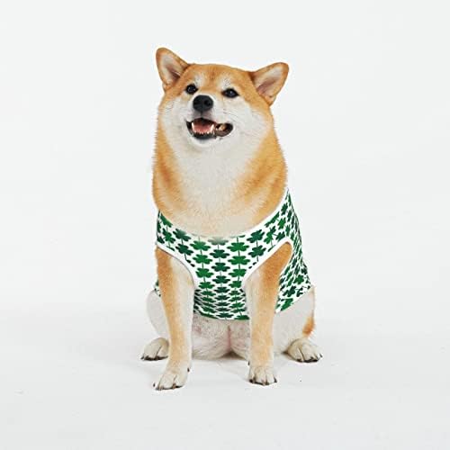 Pamučne majice za kućne ljubimce St-Patrick-Day-Green-Lucky-Clover Štene Kostimi Dog Mačka Pajamas Mekani