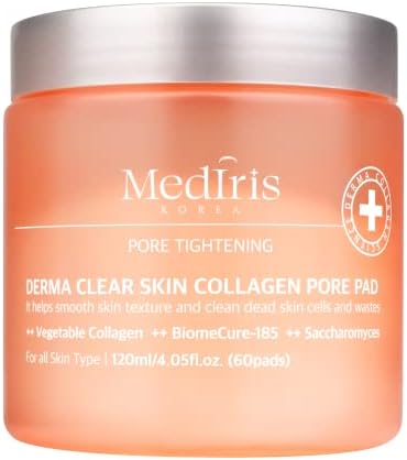 Derma Clear Skin Collagen pore PAD 4.05 FL.OZ. 60pads _pomaže u glatkoj teksturi kože i koži u čišćenju mrtvih