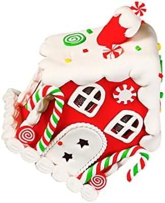Ipetboom 1pc Gingerbread House, svjetleći ukrasi za medenjake Gingerbread House Decor Božić Village
