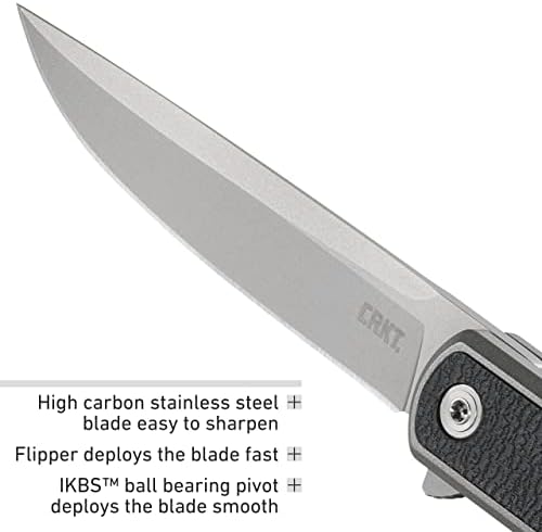 Crkt Seis EDC sklopivi džepni nož: Gentleman's nož, svakodnevna nosila, brava od stakla ojačana najlonskom
